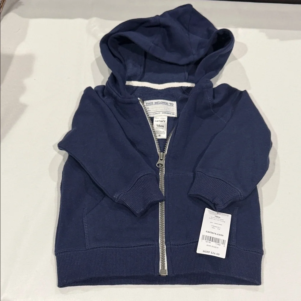 Carter's Classic Navy Zip-Up Hoodie